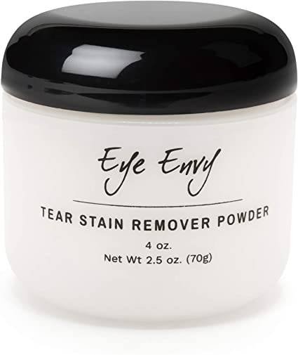 poudre pour enlever les tâches autour des yeux du chien